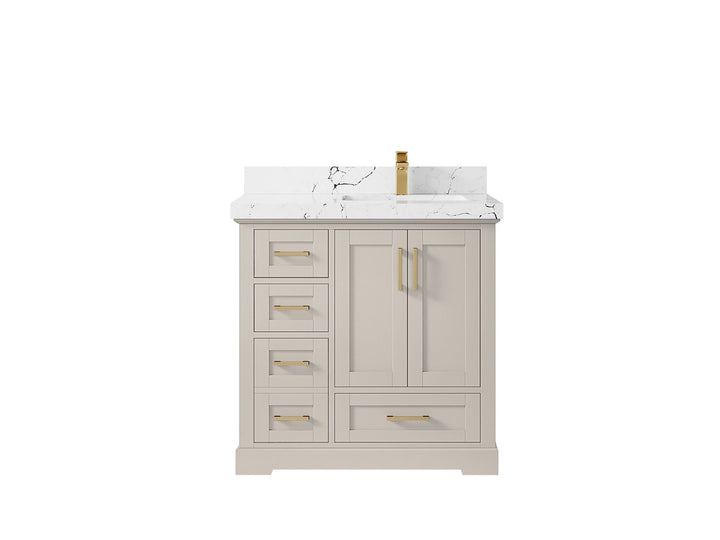 Boston 36 in. W x 22 in. D Right Offset Sink Bathroom Vanity - photo 39