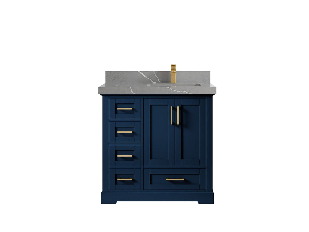 Boston 36 in. W x 22 in. D Right Offset Sink Bathroom Vanity - Willow Bath and Vanity