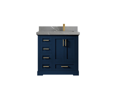 Boston 36 in. W x 22 in. D Right Offset Sink Bathroom Vanity - Willow Bath and Vanity