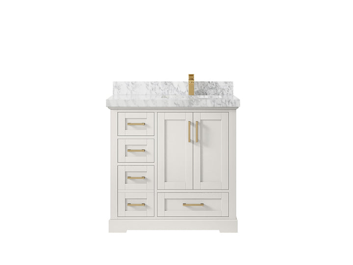 Boston 36 in. W x 22 in. D Right Offset Sink Bathroom Vanity - photo 13