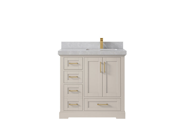 Boston 36 in. W x 22 in. D Right Offset Sink Bathroom Vanity - photo 31