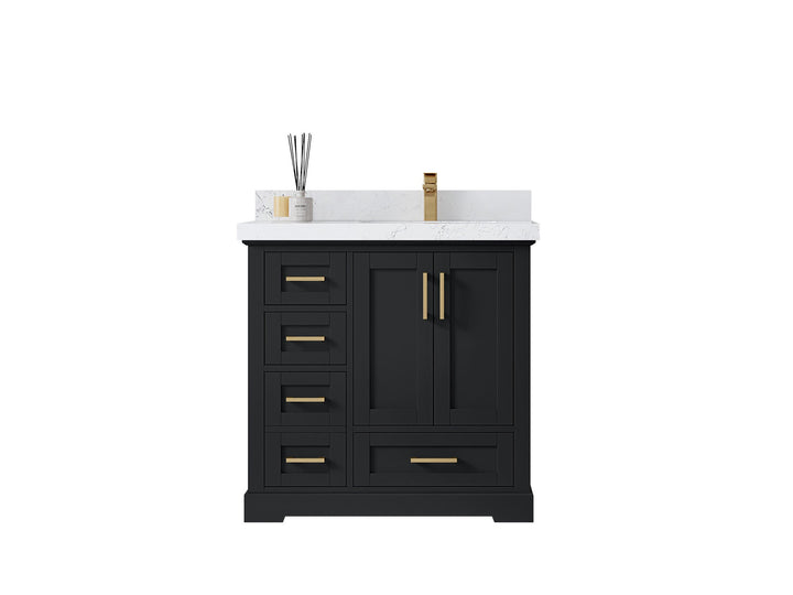 Boston 36 in. W x 22 in. D Right Offset Sink Bathroom Vanity - photo 1