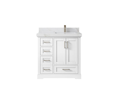 Boston 36 in. W x 22 in. D Right Offset Sink Bathroom Vanity - Willow Bath and Vanity