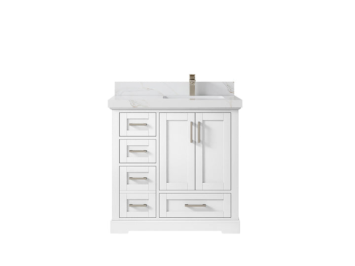 Boston 36 in. W x 22 in. D Right Offset Sink Bathroom Vanity - photo 27