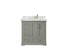 Boston 36 in. W x 22 in. D Right Offset Sink Bathroom Vanity - photo 14