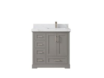 Boston 36 in. W x 22 in. D Right Offset Sink Bathroom Vanity - Willow Bath and Vanity