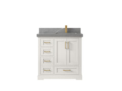 Boston 36 in. W x 22 in. D Right Offset Sink Bathroom Vanity - photo 33