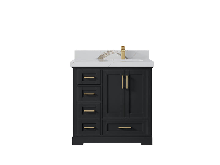 Boston 36 in. W x 22 in. D Right Offset Sink Bathroom Vanity - photo 19