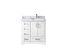 Boston 36 in. W x 22 in. D Right Offset Sink Bathroom Vanity - photo 25