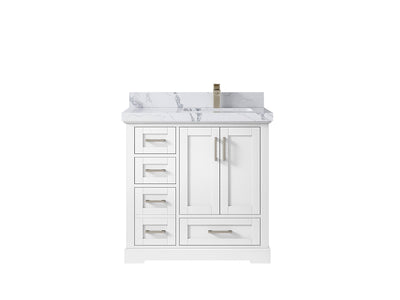 Boston 36 in. W x 22 in. D Right Offset Sink Bathroom Vanity - Willow Bath and Vanity
