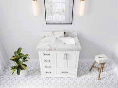 Boston 36 in. W x 22 in. D Right Offset Sink Bathroom Vanity - photo 36