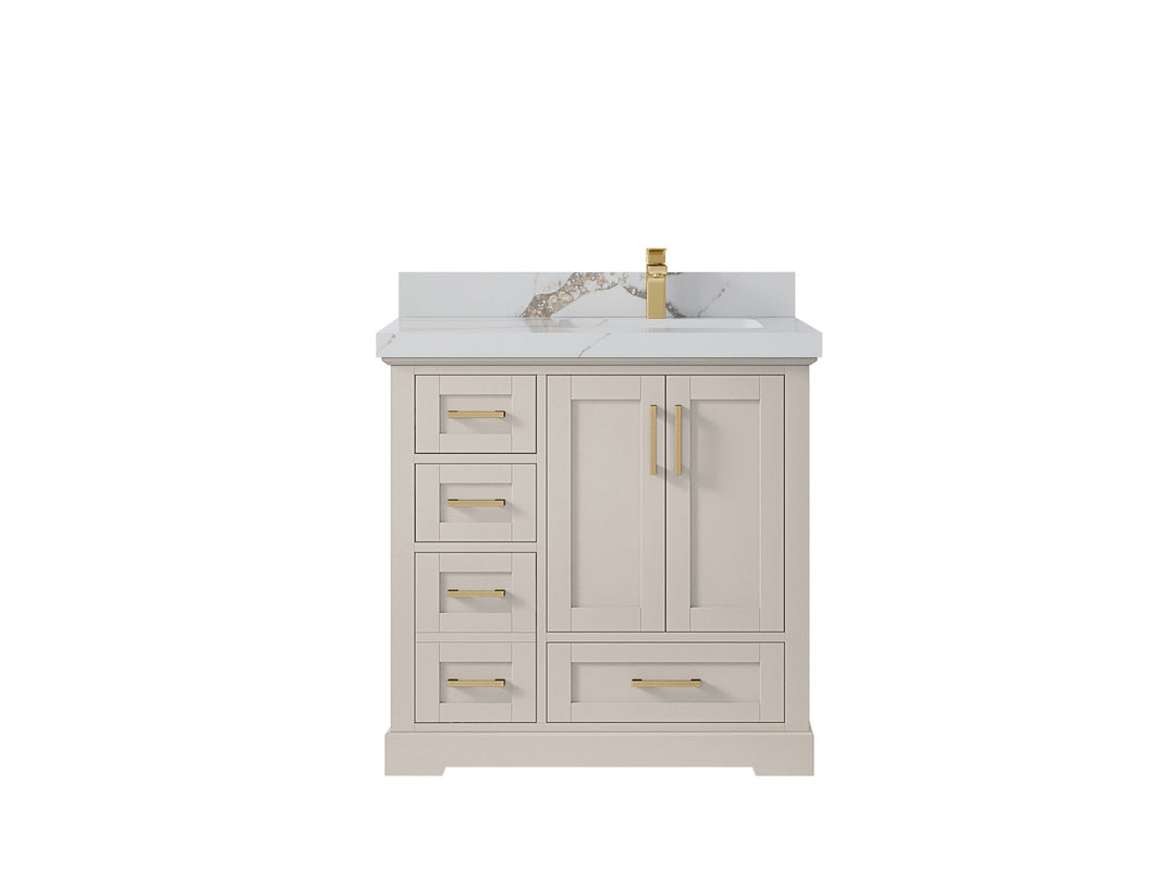 Boston 36 in. W x 22 in. D Right Offset Sink Bathroom Vanity - Willow Bath and Vanity