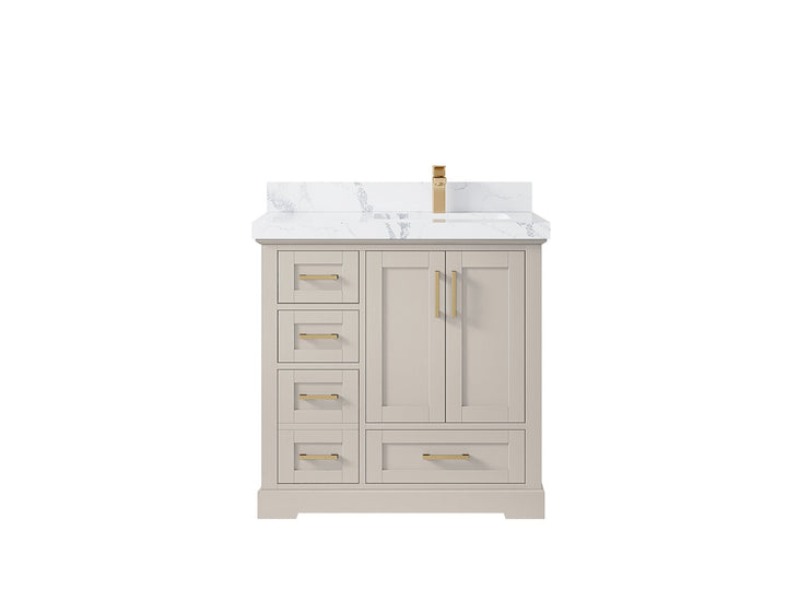 Boston 36 in. W x 22 in. D Right Offset Sink Bathroom Vanity - photo 25