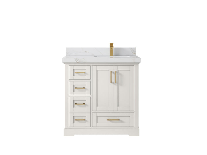Boston 36 in. W x 22 in. D Right Offset Sink Bathroom Vanity - photo 27
