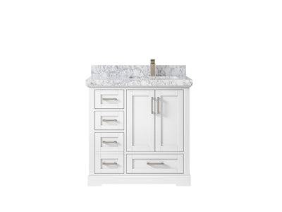 Boston 36 in. W x 22 in. D Right Offset Sink Bathroom Vanity - Willow Bath and Vanity