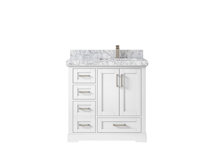 Boston 36 in. W x 22 in. D Right Offset Sink Bathroom Vanity - photo 13