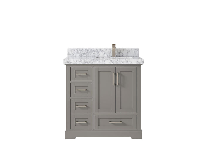 Boston 36 in. W x 22 in. D Right Offset Sink Bathroom Vanity - photo 14