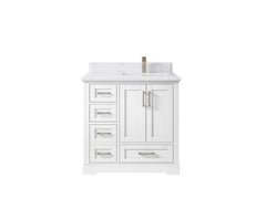 Boston 36 in. W x 22 in. D Right Offset Sink Bathroom Vanity - photo 47