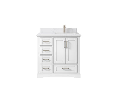Boston 36 in. W x 22 in. D Right Offset Sink Bathroom Vanity - Willow Bath and Vanity