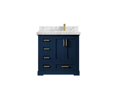 Boston 36 in. W x 22 in. D Right Offset Sink Bathroom Vanity - Willow Bath and Vanity