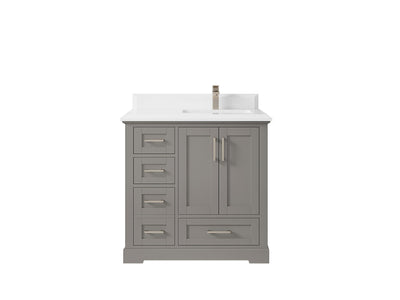 Boston 36 in. W x 22 in. D Right Offset Sink Bathroom Vanity - Willow Bath and Vanity