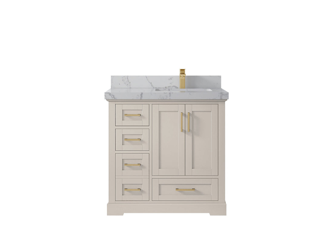 Boston 36 in. W x 22 in. D Right Offset Sink Bathroom Vanity - Willow Bath and Vanity