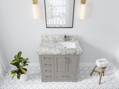 Boston 36 in. W x 22 in. D Right Offset Sink Bathroom Vanity - photo 13