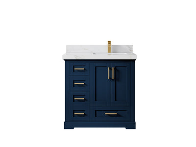 Boston 36 in. W x 22 in. D Right Offset Sink Bathroom Vanity - Willow Bath and Vanity
