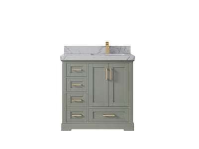 Boston 36 in. W x 22 in. D Right Offset Sink Bathroom Vanity - Willow Bath and Vanity