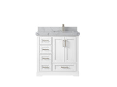 Boston 36 in. W x 22 in. D Right Offset Sink Bathroom Vanity - photo 41