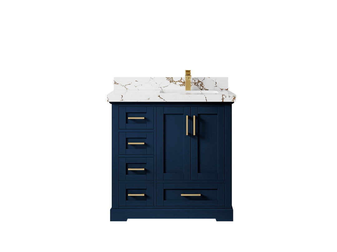 Boston 36 in. W x 22 in. D Right Offset Sink Bathroom Vanity - Willow Bath and Vanity