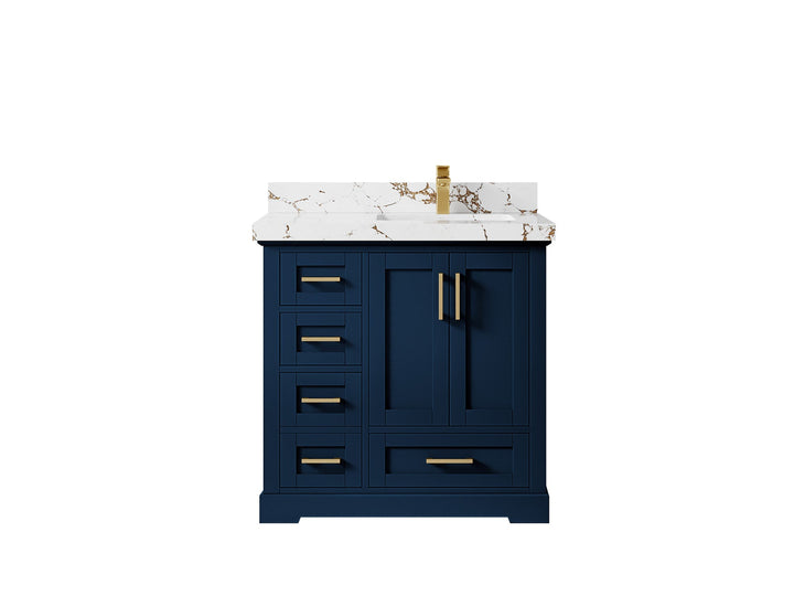 Boston 36 in. W x 22 in. D Right Offset Sink Bathroom Vanity - photo 34