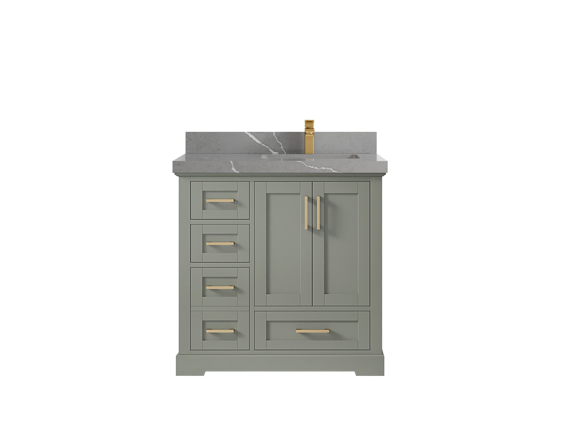 Boston 36 in. W x 22 in. D Right Offset Sink Bathroom Vanity - Willow Bath and Vanity