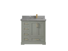 Boston 36 in. W x 22 in. D Right Offset Sink Bathroom Vanity - photo 32