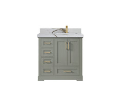 Boston 36 in. W x 22 in. D Right Offset Sink Bathroom Vanity - photo 20