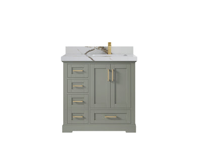 Boston 36 in. W x 22 in. D Right Offset Sink Bathroom Vanity - Willow Bath and Vanity