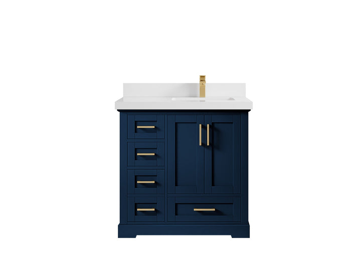 Boston 36 in. W x 22 in. D Right Offset Sink Bathroom Vanity - photo 42