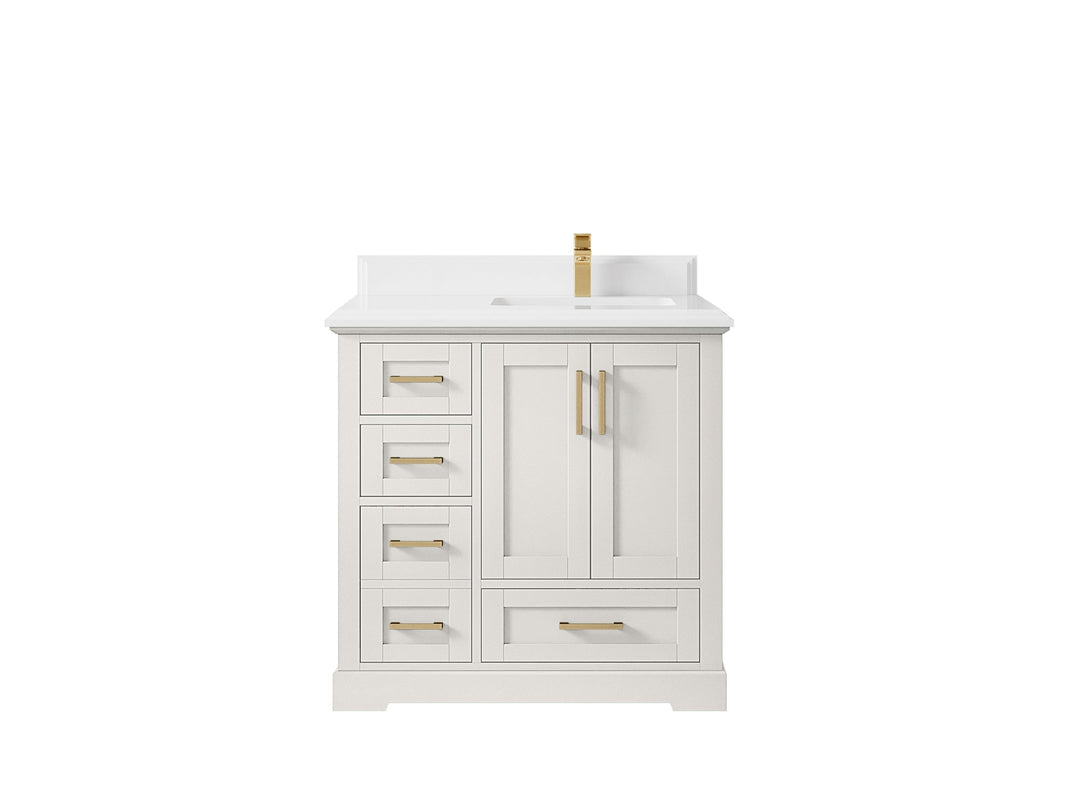Boston 36 in. W x 22 in. D Right Offset Sink Bathroom Vanity - Willow Bath and Vanity