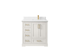 Boston 36 in. W x 22 in. D Right Offset Sink Bathroom Vanity - photo 49