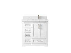 Boston 36 in. W x 22 in. D Right Offset Sink Bathroom Vanity - photo 21