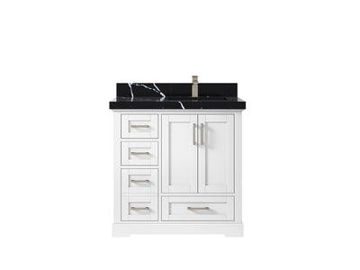 Boston 36 in. W x 22 in. D Right Offset Sink Bathroom Vanity - Willow Bath and Vanity