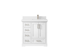 Boston 36 in. W x 22 in. D Right Offset Sink Bathroom Vanity - photo 43