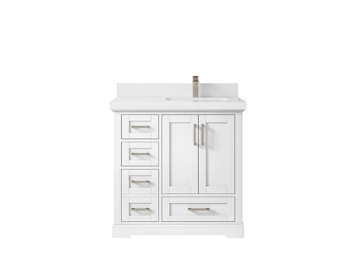 Boston 36 in. W x 22 in. D Right Offset Sink Bathroom Vanity - photo 43