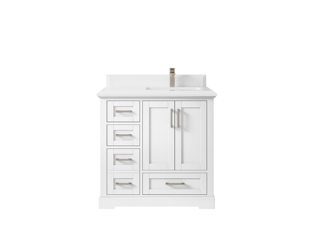 Boston 36 in. W x 22 in. D Right Offset Sink Bathroom Vanity - Willow Bath and Vanity