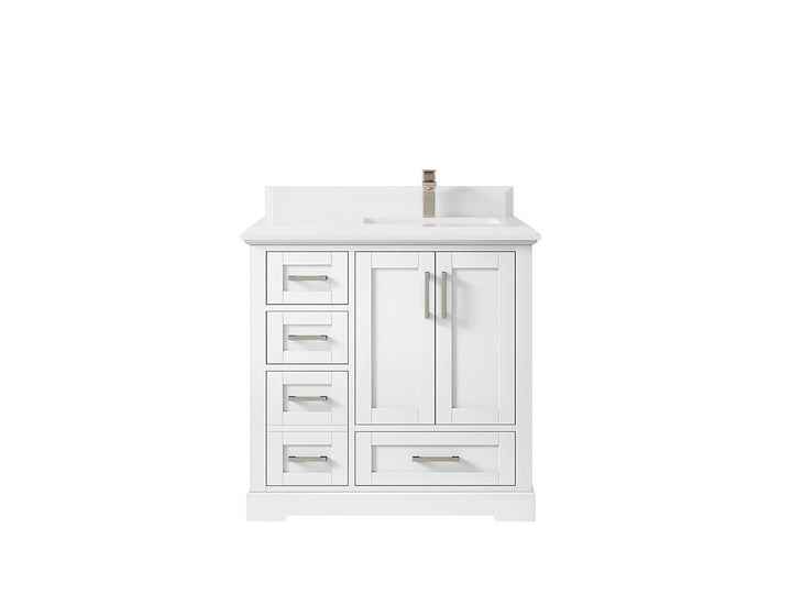 Boston 36 in. W x 22 in. D Right Offset Sink Bathroom Vanity - photo 49