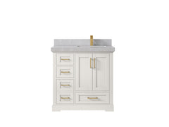 Boston 36 in. W x 22 in. D Right Offset Sink Bathroom Vanity - photo 31