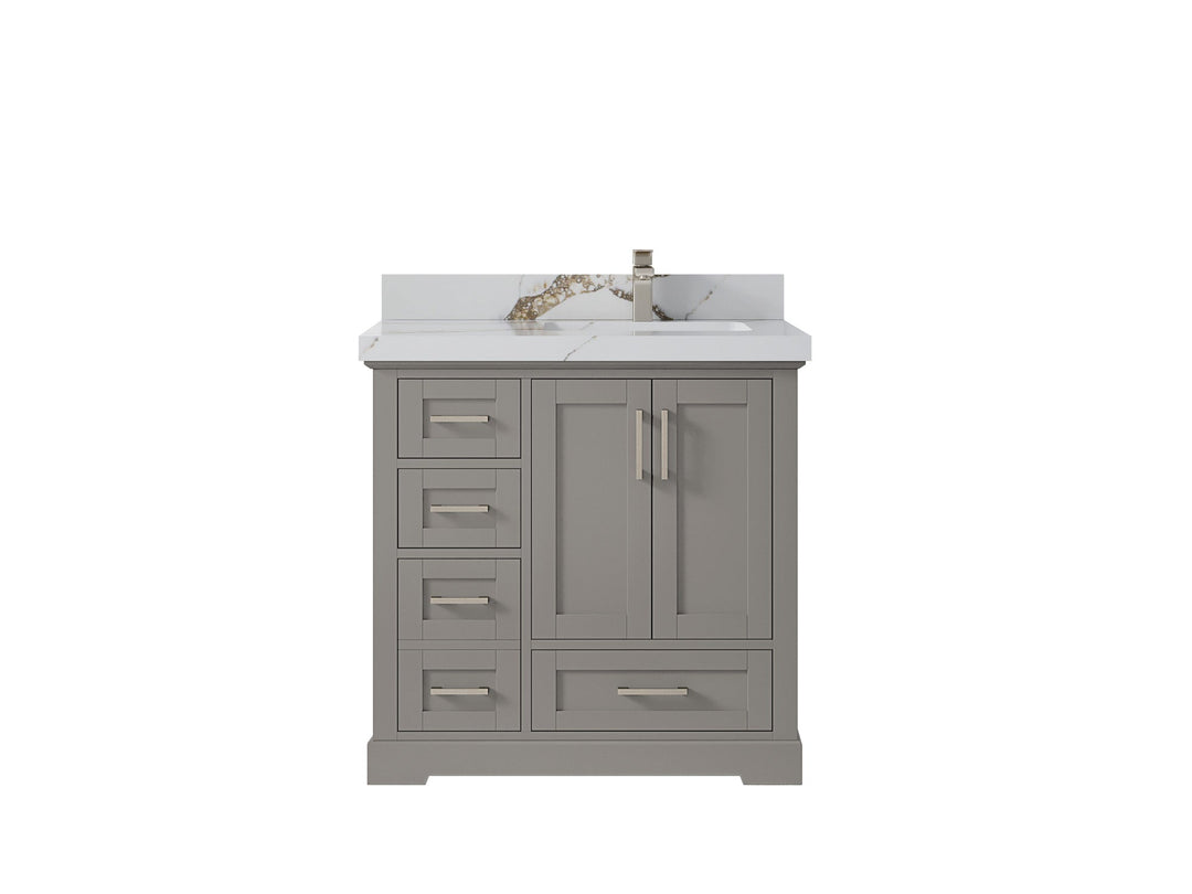 Boston 36 in. W x 22 in. D Right Offset Sink Bathroom Vanity - Willow Bath and Vanity