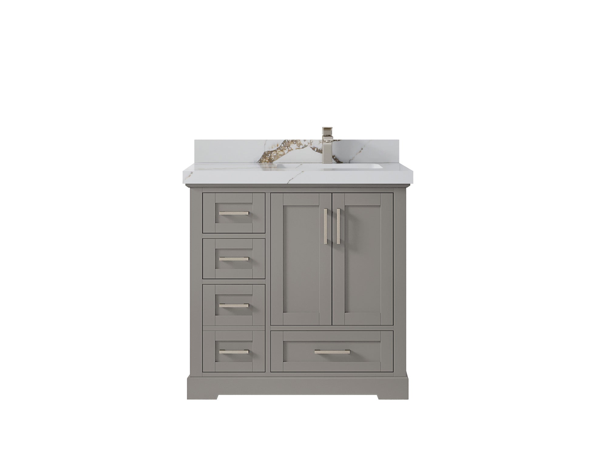 Boston 36 in. W x 22 in. D Right Offset Sink Bathroom Vanity - Willow Bath and Vanity