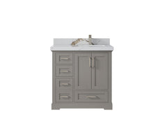 Boston 36 in. W x 22 in. D Right Offset Sink Bathroom Vanity - photo 20