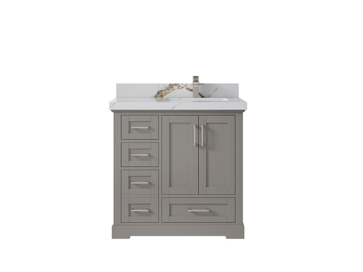 Boston 36 in. W x 22 in. D Right Offset Sink Bathroom Vanity - photo 20